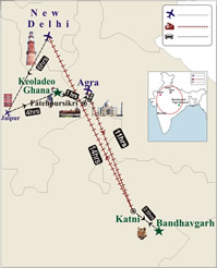 Educationl expedition trip map