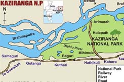 Map Kanziranga NP