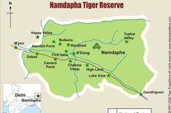 small map namdapha national park india