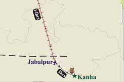 small rout map Kanha NP