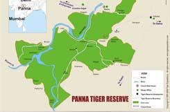 Trip small Map Panna Tiger Reserve india