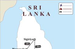 India-Sri Lanka Trip tour map